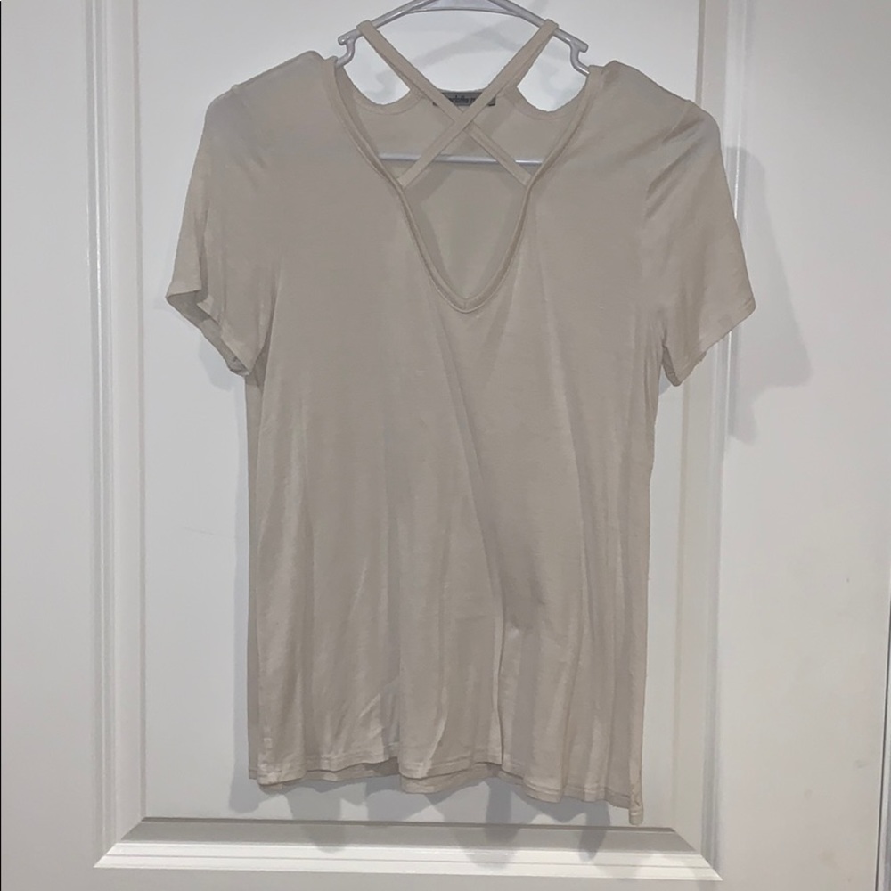 Plain White Criss-across Tee